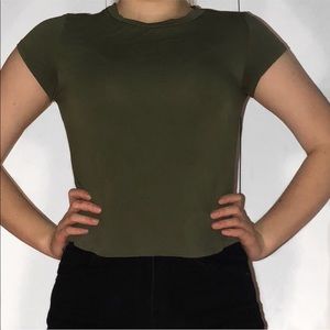 American Eagle Green Crop Top